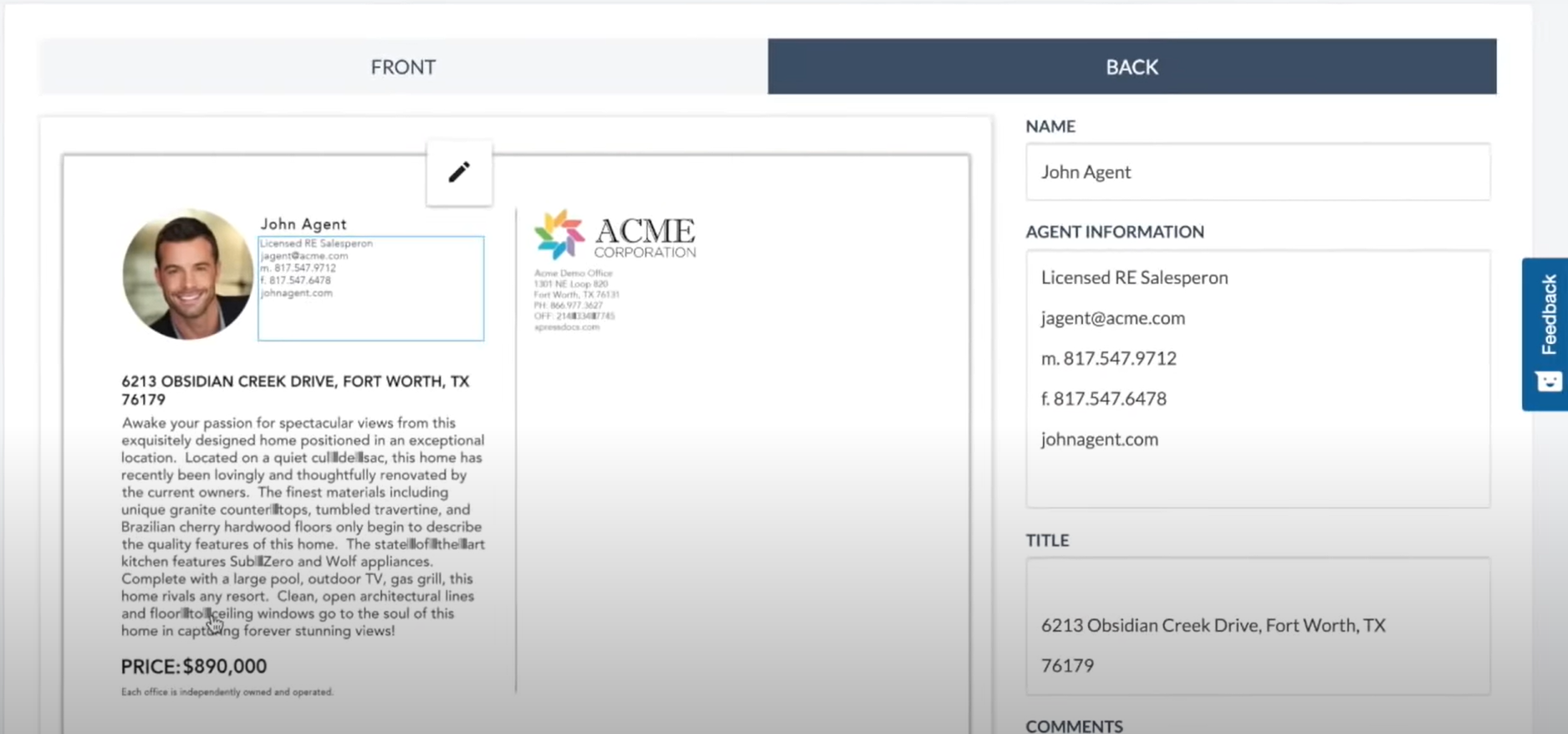 screenshot of Xpressdocs Brand Management
